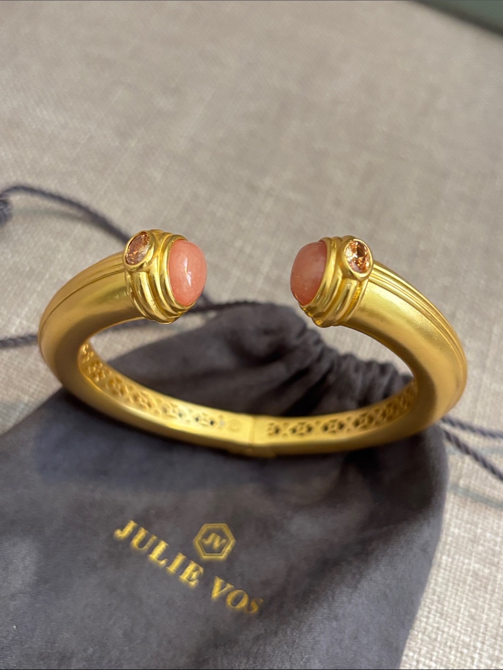 New Julie Vos Portofino Cuff - Melon Jade